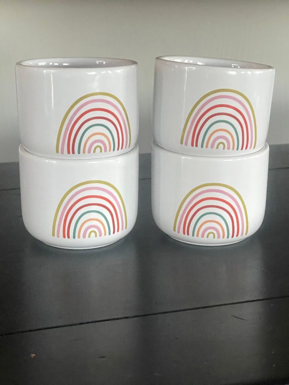 Rainbow finger / snack bowls, set of 4